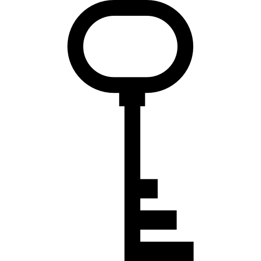 Simple key silhouette